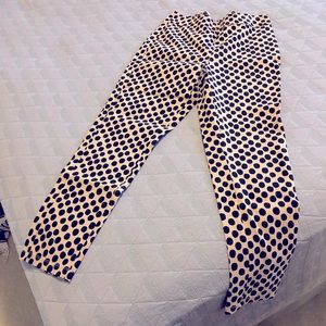 Pull on polka dot cropped pant